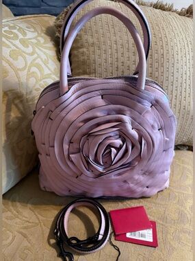 Valentino Petale Rose Dome Satchel preowned